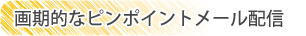画期的なピンポイントメール配信